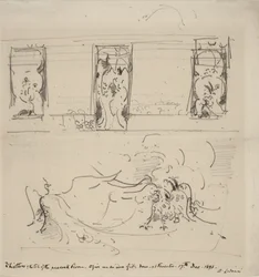 Sketch of the Peacock Room
