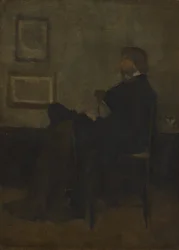 Study for Arrangement in Grey and Black, No. 2: Portrait of Thomas Carlyle, 1872-73