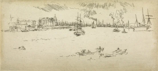 Tilbury, from a set of twelve etchings entitled The Naval Review