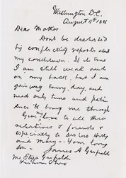 Letter from James Abram Garfield to His Mother, from 