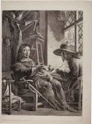 Milton Dictating to Ellwood the Quaker