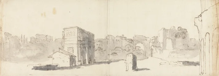 Rome, A View of the Arch of Constantine with Other Ruins