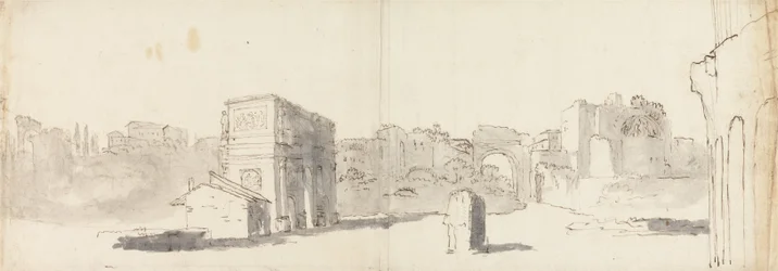 Rome, A View of the Arch of Constantine with Other Ruins