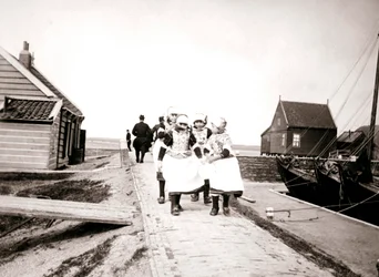 Children on Marken Island, Netherlands