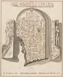 Table of Hieroglyphics Found at Axum
