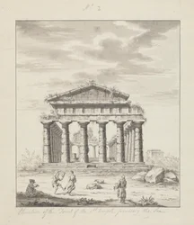 Elevation of the Front of the First Temple Fronting the Sea