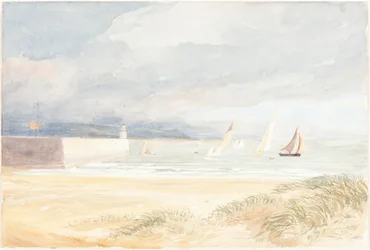 Shore Scene with Sailboats (Portland, Dorset?)