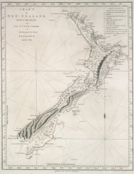 Chart of New Zealand, explored in 1769 and 1770 by Lieutenant J. Cook