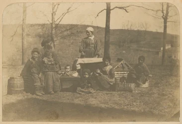Albumen Print of Enslaved Women and Their Children Near Alexandria, Dec 2, 1861 to Mar 10, 1862