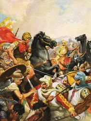 Alexander the Great riding Bucephalus