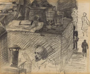 Corner of the Studio with Stove Base, Chest and Figures