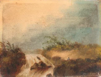 Landscape with waterfalls