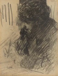 Portrait of Dario de Regoyos Writing