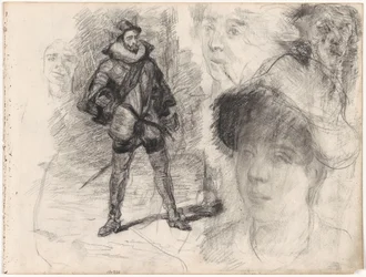 Spanish Soldier and Four Faces