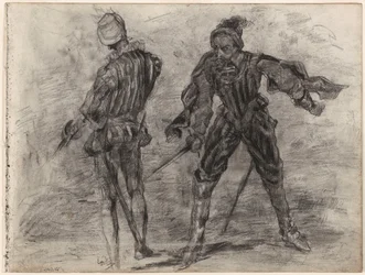 Two Spanish Noblemen with Swords (Frontal View, Back View)