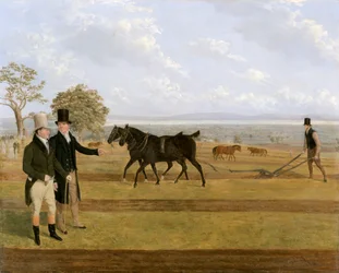 Sir Charles Morgan at the Castleton ploughing competition, 1845