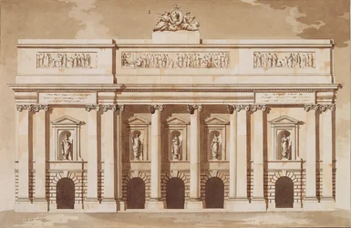 Elevation for the West Front of Parliament House, Dublin, c.1787