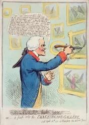 A Peep into the Shakespeare Gallery, Published by Hannah Humphrey in 1791