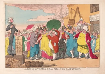 A Sale of English Beauties in the East Indies, pub. 1786
