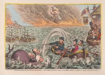 British Tars Towing the Danish Fleet into Harbour: the Broad Bottom Leviathan Trying to Swamp Billy