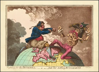 Fighting for the Dunghill - or - Jack Tar Settling Buonaparte