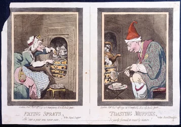 Frying Sprats, or Royal Supper, and Toasting Muffins, or Royal Breakfast