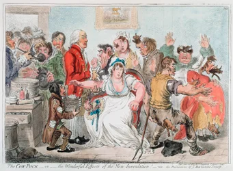 Gillray Cartoon on Vaccination Against Smallpox Using Cowpox Serum