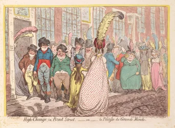 High Change in Bond Street, ou la Politesse de Grande Monde, pub. 1796