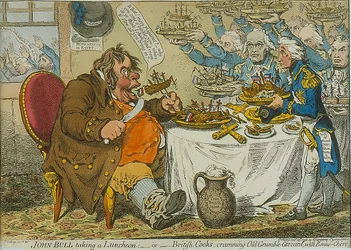 John Bull Taking a Luncheon, 1798