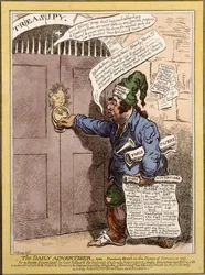 Satirical Cartoon in the Daily Advertiser Regarding Dundas Speech in the House of Commons, 1797