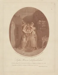Sophia, Honour, and the Chambermaid, scene from Tom Jones by Henry Fielding