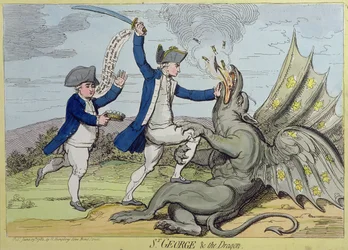 St. George and the Dragon, published by Hannah Humphrey in 1782