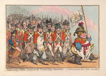 Supplementary Militia, turning out for Twenty Days Amusement, pub. 1796