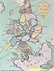 The French Invasion, or John Bull Bombarding the Bum-Boats, published by Hannah Humphrey in 1793