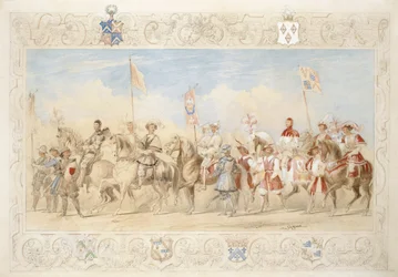 Walter Little Gilmour Esq., The Black Knight and Hon. Edward Stafford Jerningham, Knight of the Swan