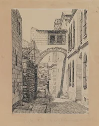 A part of the Ancient Arch called Ecce Homo, illustration from The Life of Our Lord Jesus Christ