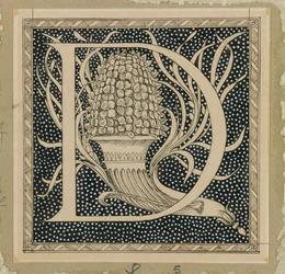 Capital Letter D, illustration from The Life of Our Lord Jesus Christ