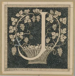 Capital Letter J, illustration from The Life of Our Lord Jesus Christ