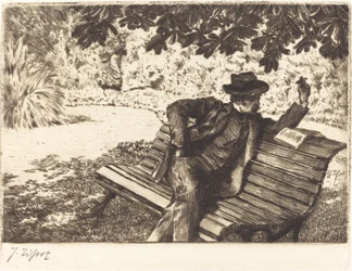 Denoisel Reading in the Garden