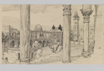 Esplanade of the Haram, illustration from The Life of Our Lord Jesus Christ