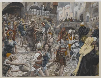 Jesus Led from Caiaphas to Pilate, illustration from The Life of Our Lord Jesus Christ
