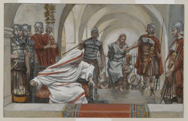 Jesus Led from Herod to Pilate, illustration from The Life of Our Lord Jesus Christ