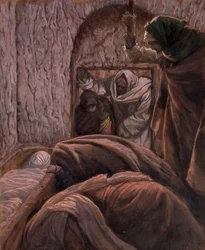 Jesus in the Tomb, illustration for The Life of Christ