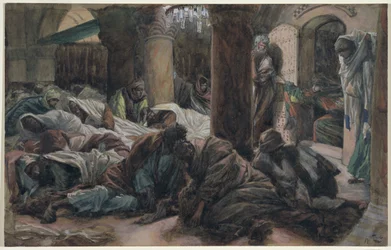 Mary Magdalene Runs and Tells the Disciples that the Body of Christ is No Longer in the Tomb, illustration for The Life of Christ