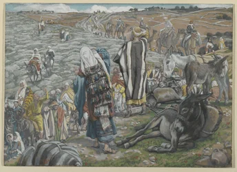 On Return from Jerusalem it is noticed that Jesus is Lost, illustration from The Life of Our Lord Jesus Christ