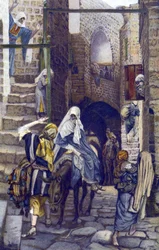 Saint Joseph Seeks a Lodging at Bethlehem - from “The Life of Our Lord Jesus Christ” - 1899 by James Tissot