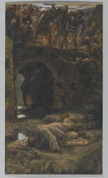 The Brook of Kedron. He Shall Drink of the Brook on the Way, illustration for The Life of Christ