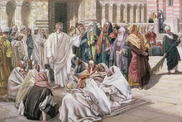The Pharisees Question Jesus, illustration for The Life of Christ