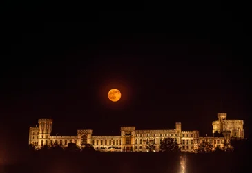 Moonrise Over Windsor Castle, Windsor, England