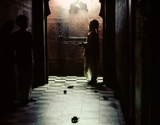 Sacred Rats Inhabit Karni Mata Temple to Hindu Goddess Bhagwati Karniji in Deshnoke, Rajasthan, India
